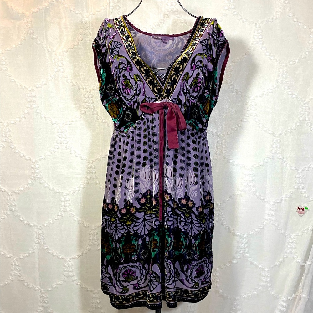 Hale Bob velvet purple burnout tunic